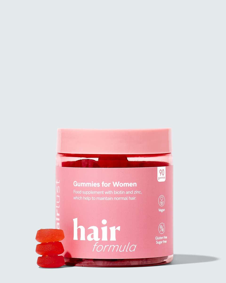 Hairlust Hair Formula Gummies for Women – sukkerfrie tyggevitaminer med biotin for normalt hår