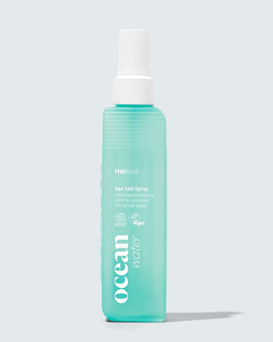 Hairlust Ocean Water Sea Salt Spray flaske med blått etikett