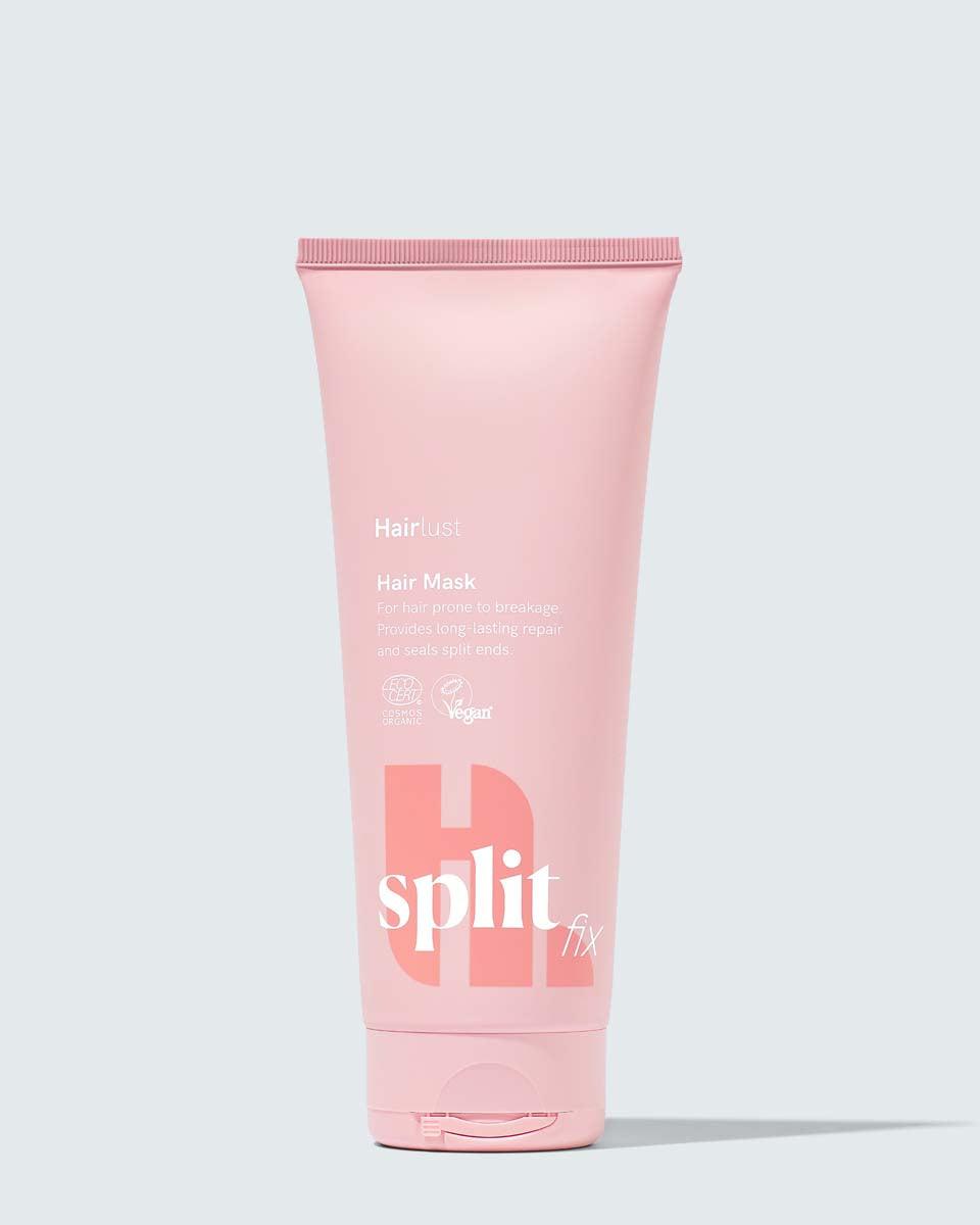 Hairlust Split Fix Hair Mask i hvit og lilla beholder