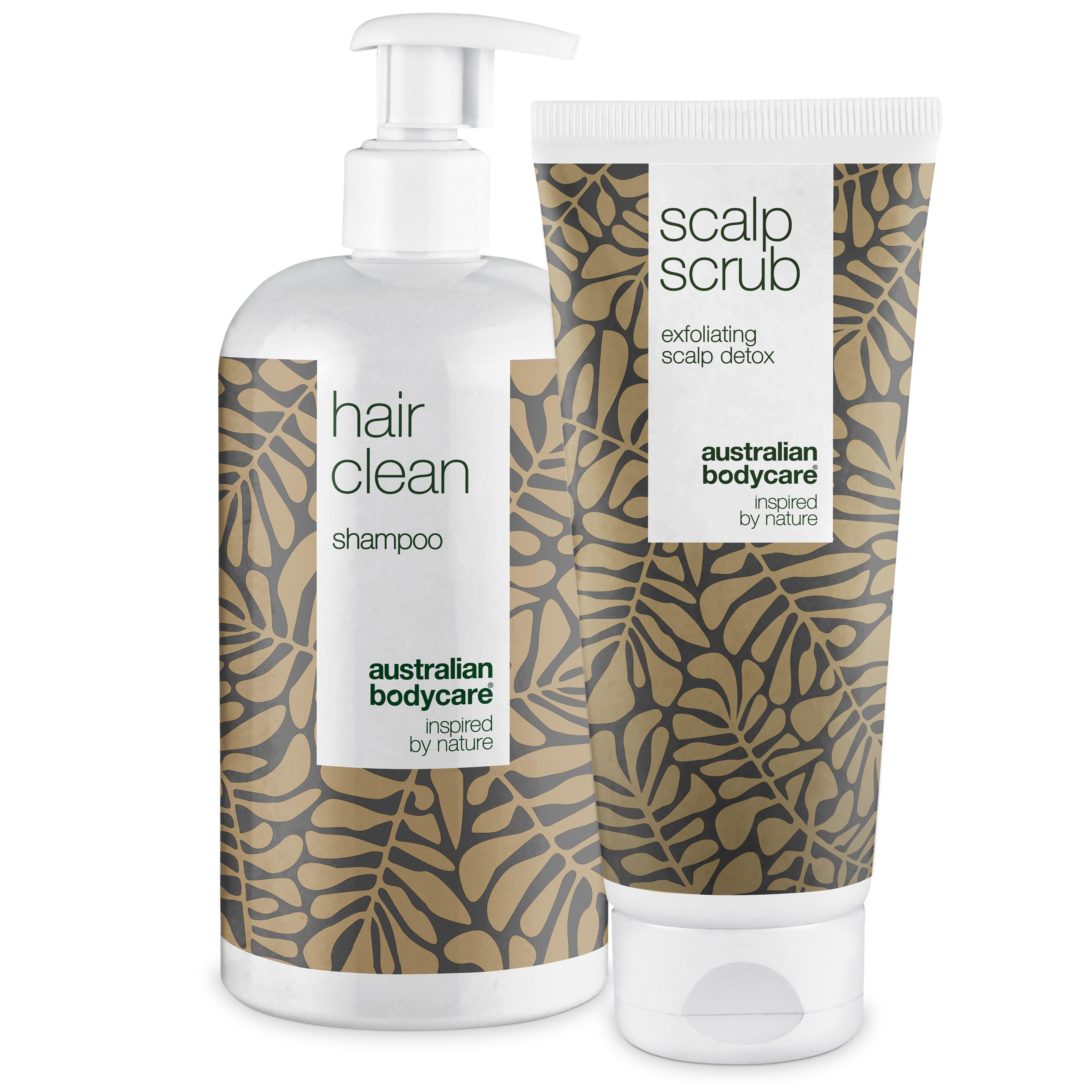 Australian Bodycare sett mot kviser i hodebunnen – skrubb og Tea Tree-sjampo