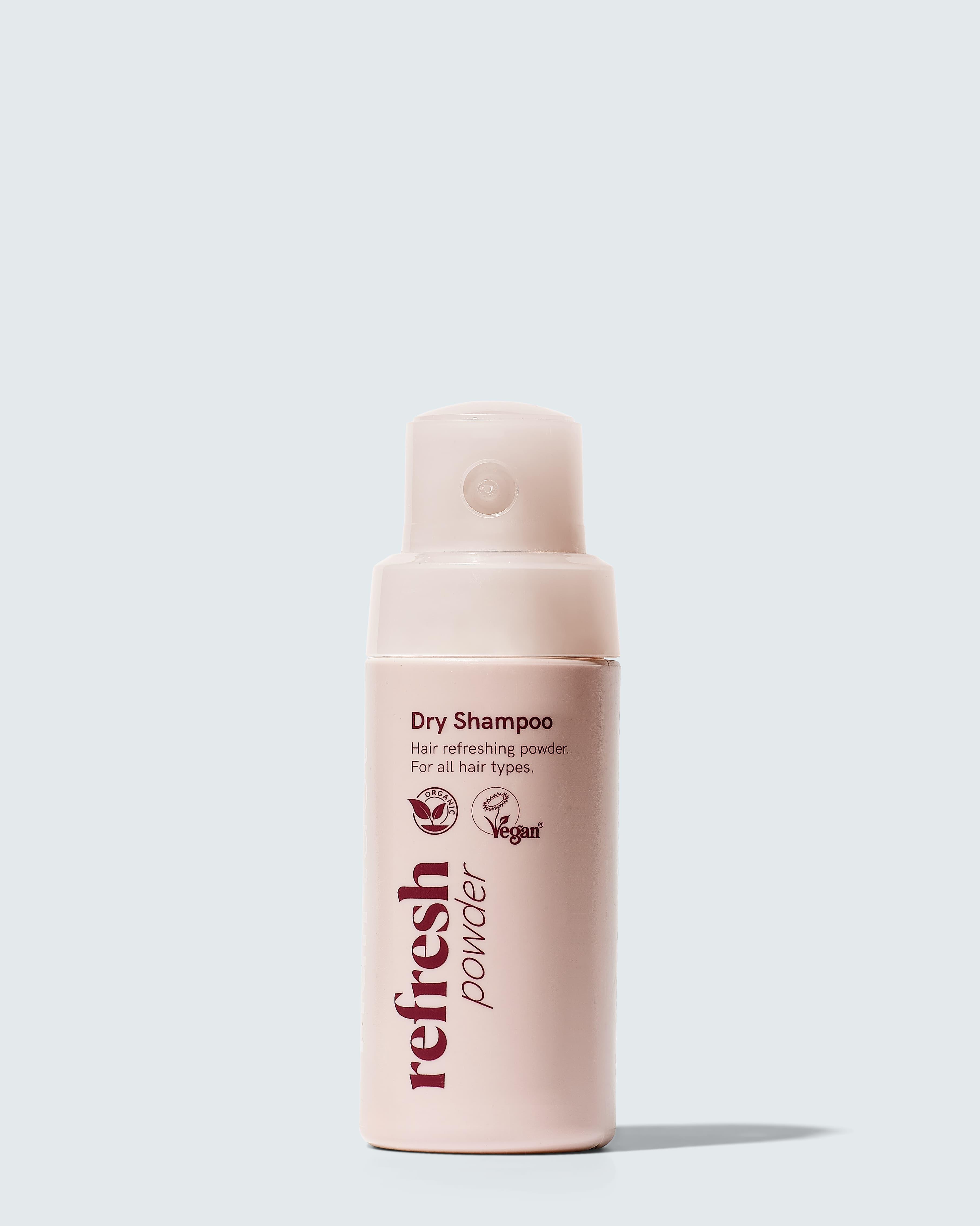 Hairlust Refresh Powder Dry Shampoo – tørrsjampo-pulver i hvit beholder