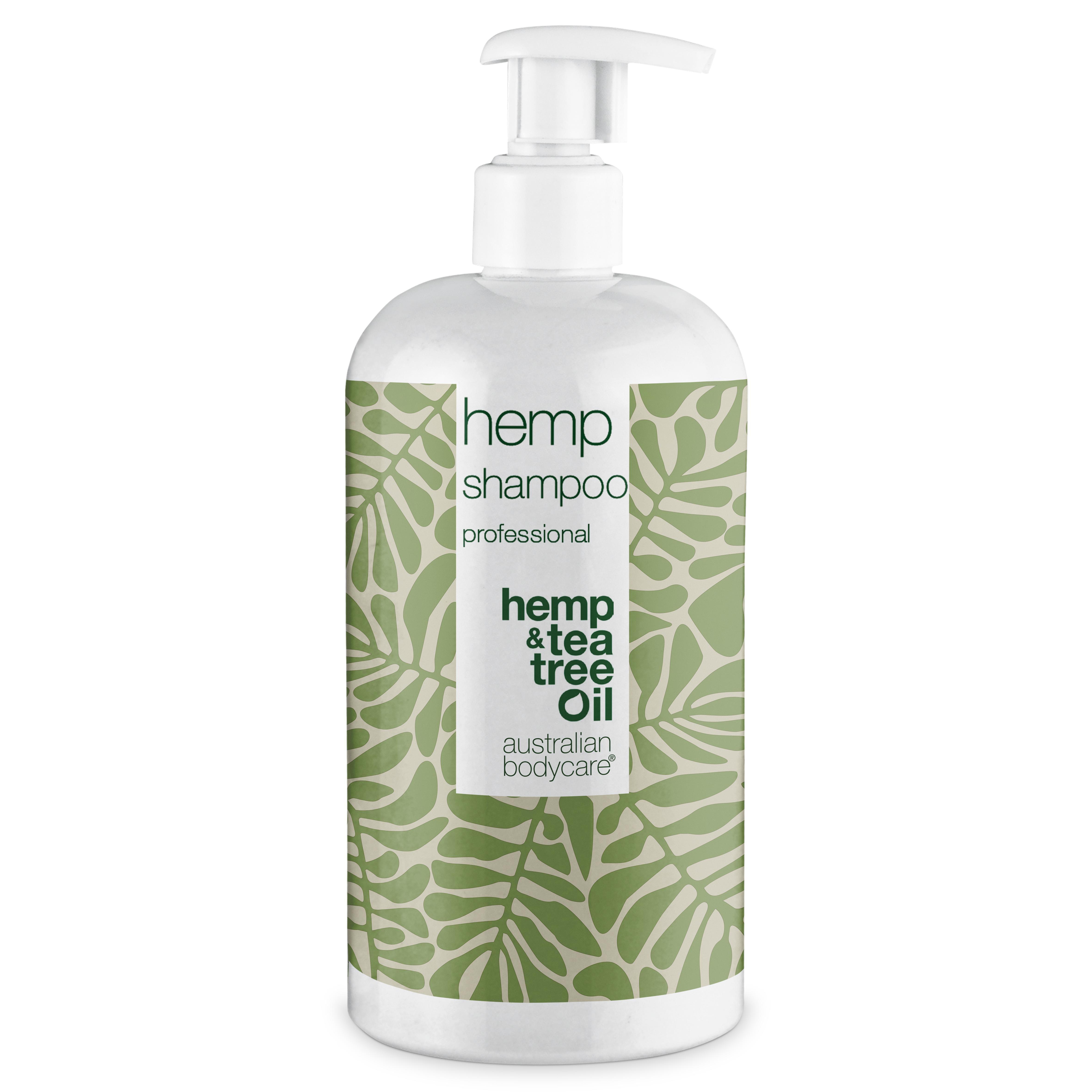 Australian Bodycare Hemp Shampoo flaske med grønn etikett